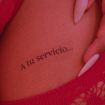 A tu servicio... - Tatuaje temporal