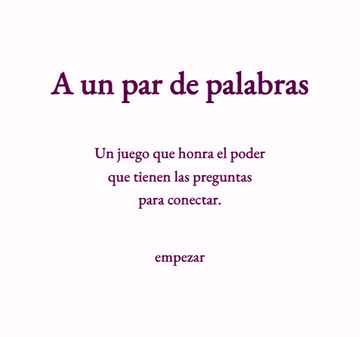A un par de palabras | Juego digital