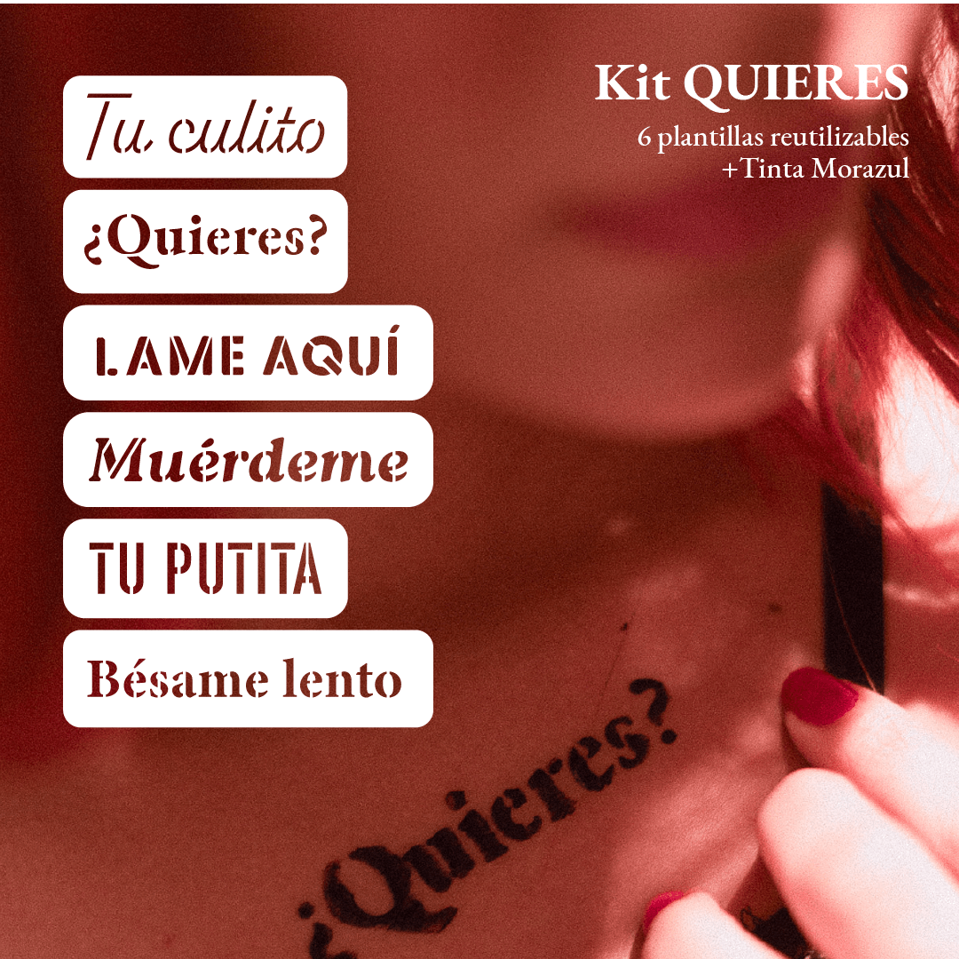 Kit QUIERES - Tatuajes Comestibles Sabor Morazul