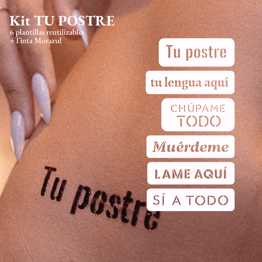 Kit TU POSTRE - Tatuajes Comestibles Sabor Morazul