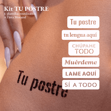 Kit TU POSTRE - Tatuajes Comestibles Sabor Morazul