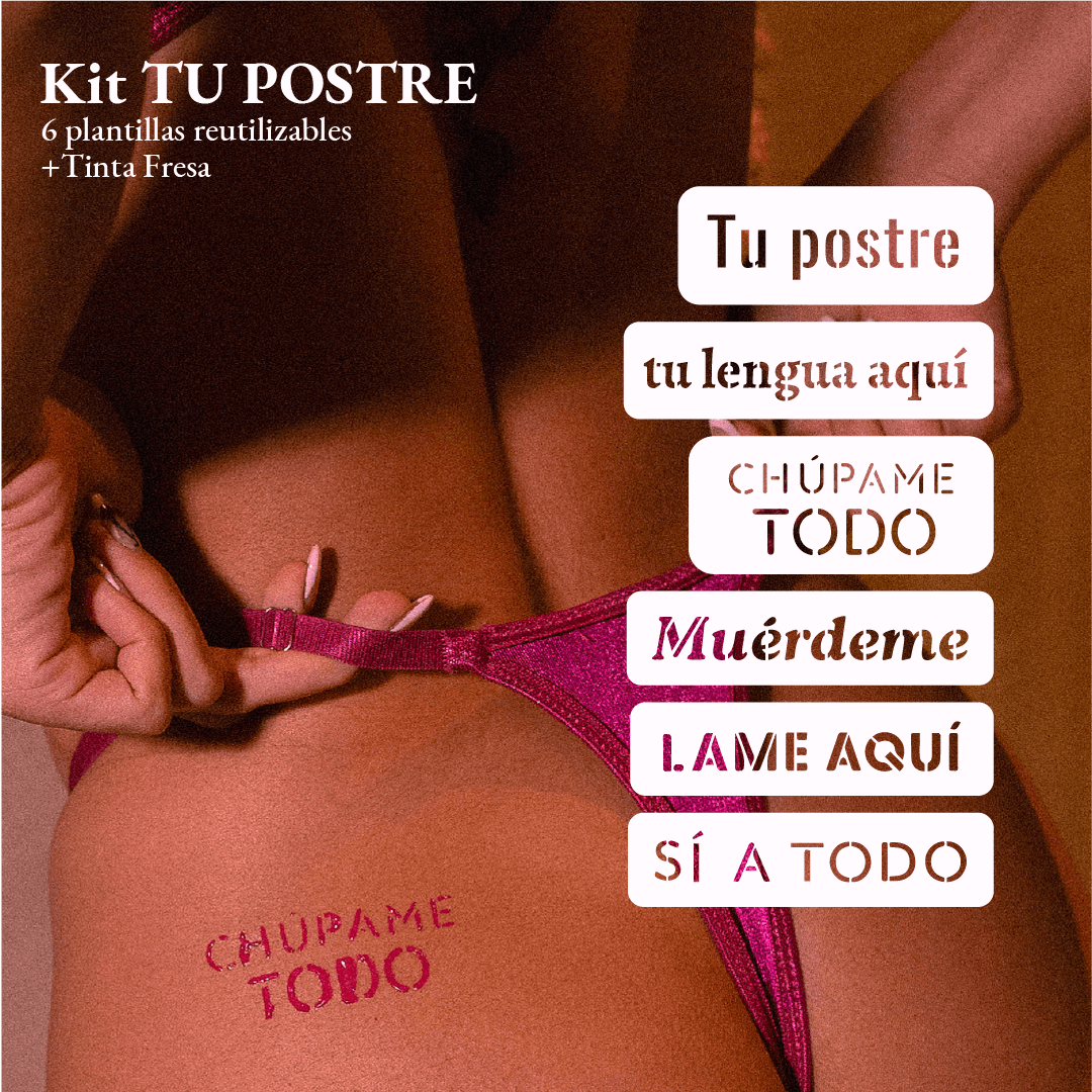 Kit TU POSTRE - Tatuajes Comestibles Sabor Fresa