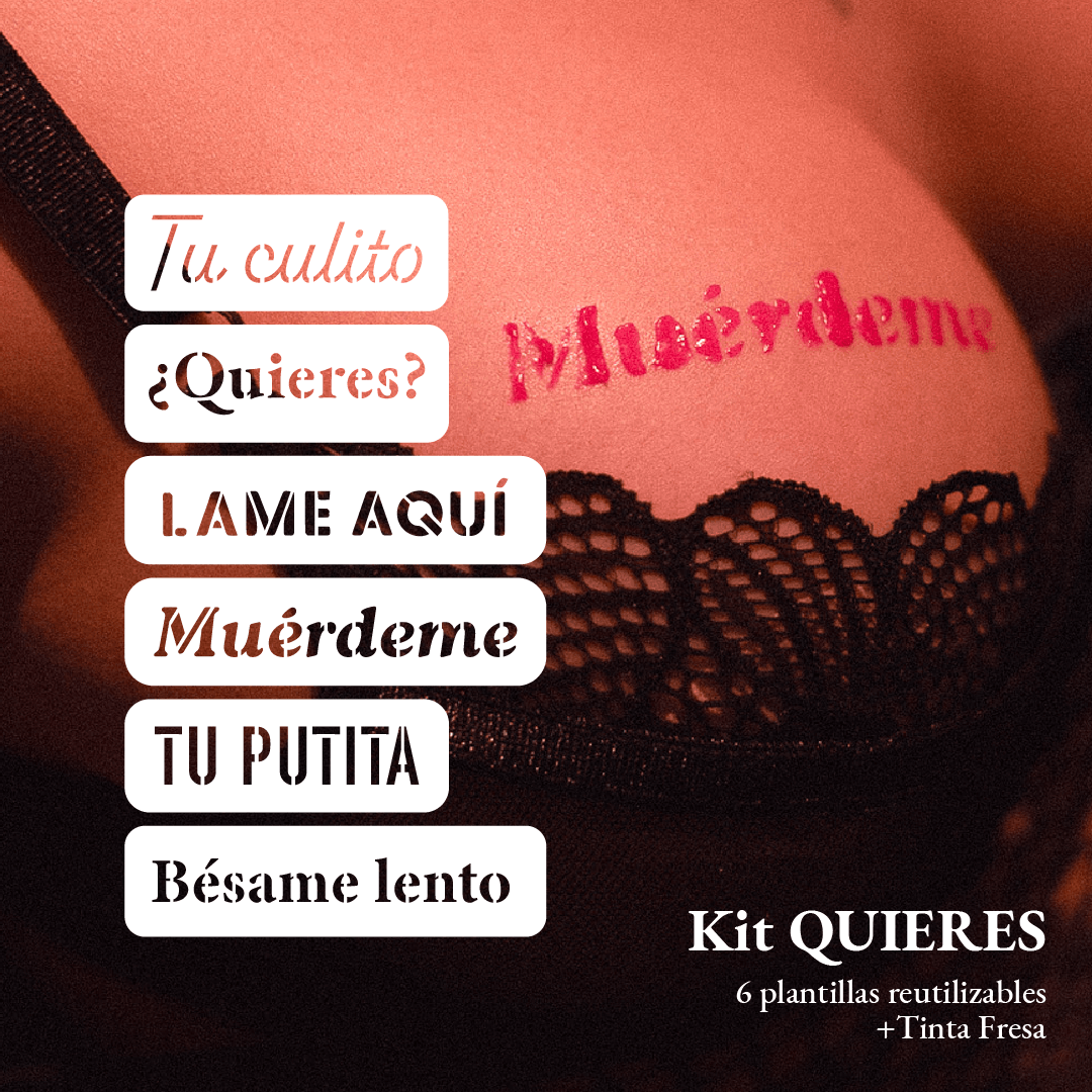 Kit QUIERES - Tatuajes Comestibles Sabor Fresa