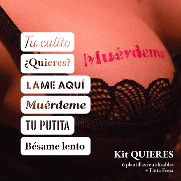 Kit QUIERES - Tatuajes Comestibles Sabor Fresa