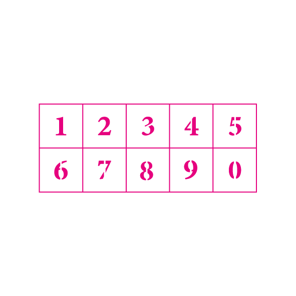 Venus points (Números del 0 al 9) - 10 Mini Plantillas para Tatuajes Comestibles SIN TINTA