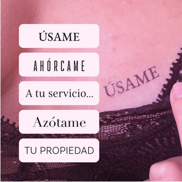 Use Me Pack - 5 temporary tattoos