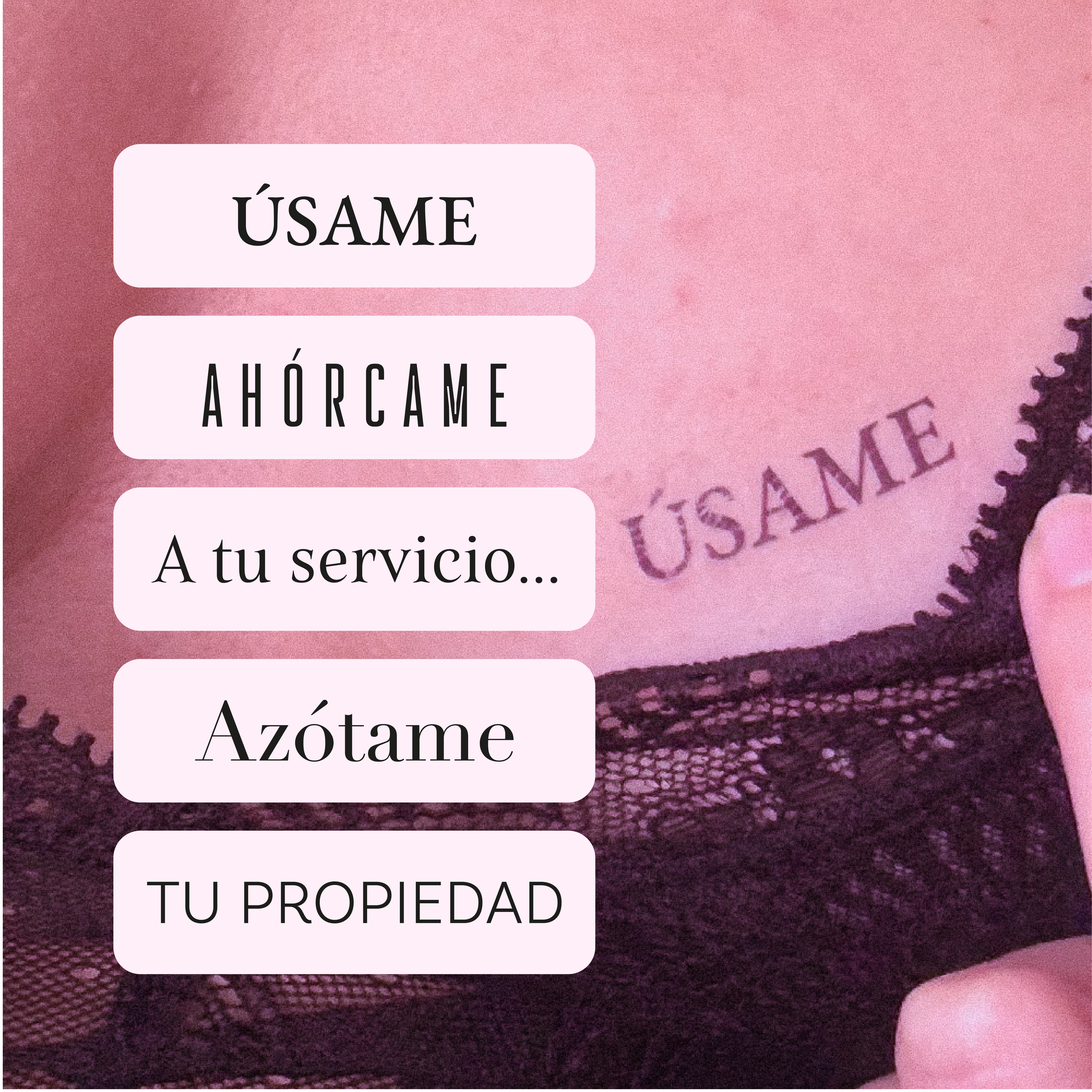 Use Me Pack - 5 temporary tattoos