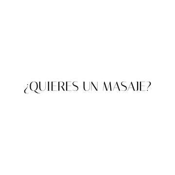 ¿Quieres un masaje? - Tatuaje temporal