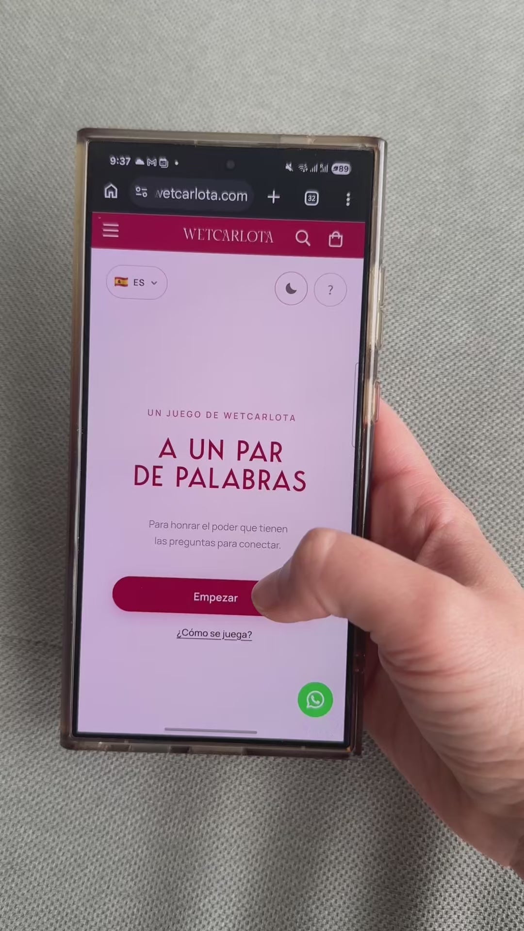 A un par de palabras | Juego digital